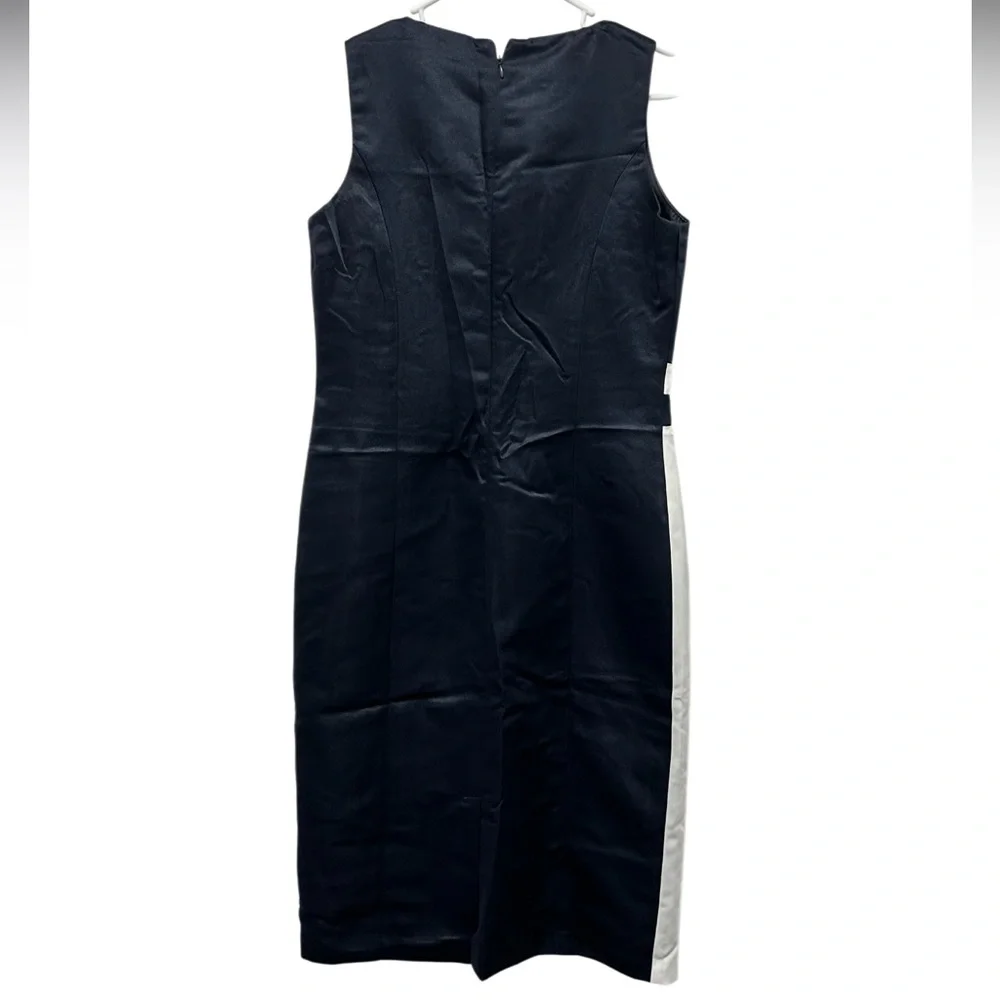 Ashro Jacket Dress Set Mother Of The Bride Formal Navy White Midi Wmns 6 NWOT - Picture 7 of 16